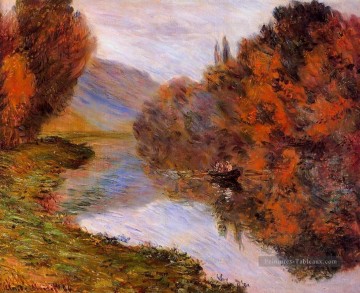  claude - Chaloupe sur la Seine au Jeufosse Claude Monet paysage